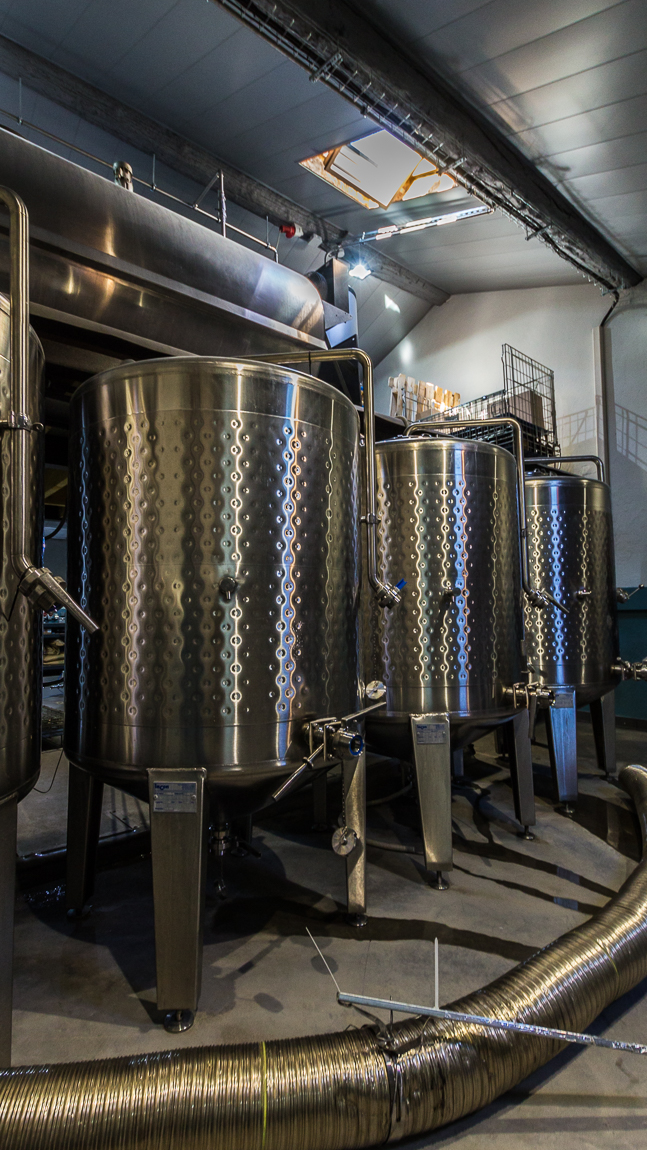 Cuves de la brasserie 5 bis à la Palme