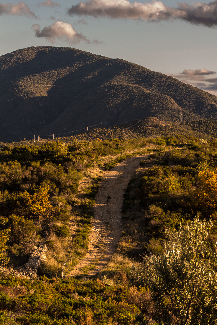 sentier de randonné à Rodès dans les Pyrénées Orientales
