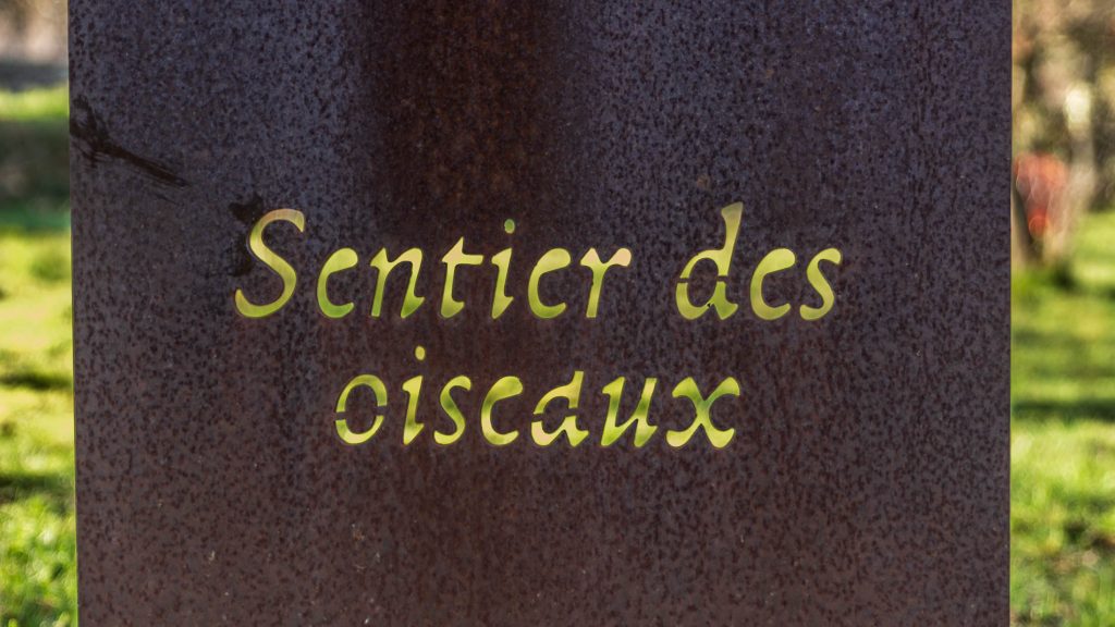 Panneau de départ sentier des oiseaux